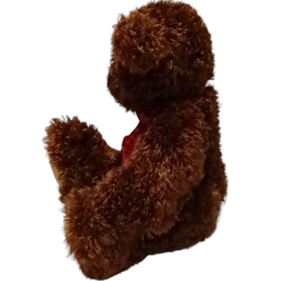 Porter Made Exclusively for Bombay Co. Curly Haired Dark Brown Teddy Bear 16 in - Picture 7 of 7